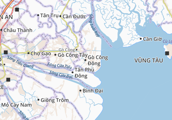 Karte Stadtplan Gò Công Đông