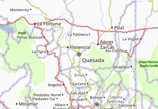 Karte Stadtplan Quesada