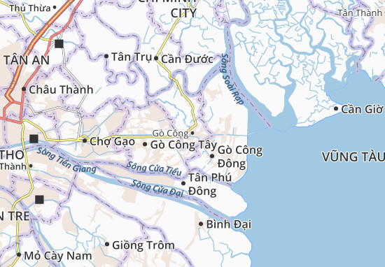 Kaart Plattegrond Gò Công