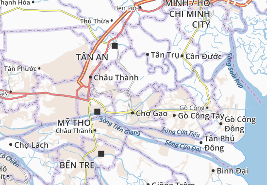 Karte Stadtplan An Lục Long