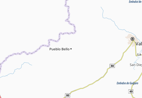 Kaart Plattegrond Pueblo Bello