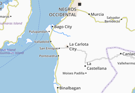Kaart Plattegrond La Carlota City