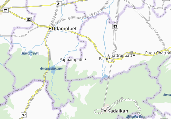 Karte Stadtplan Pappampatti