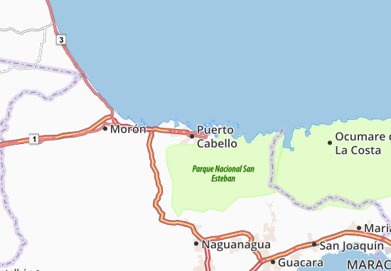 Karte Stadtplan Puerto Cabello