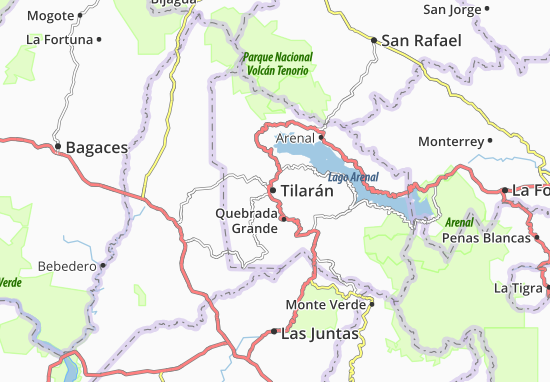 Karte Stadtplan Tilarán
