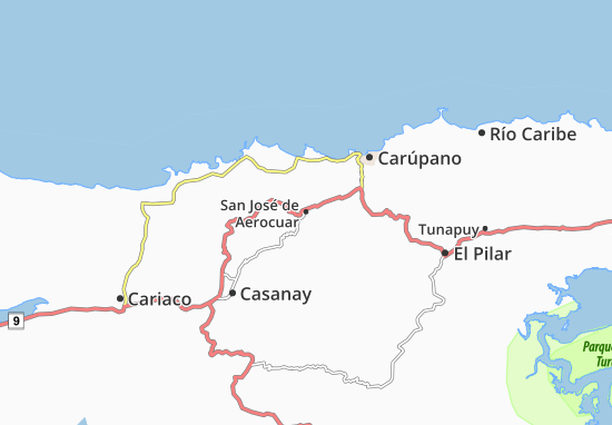 San José de Aerocuar Map