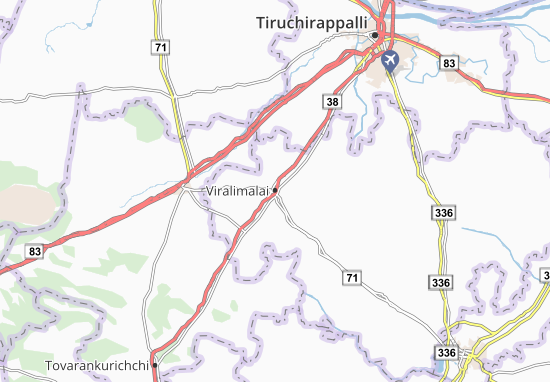 Karte Stadtplan Viralimalai