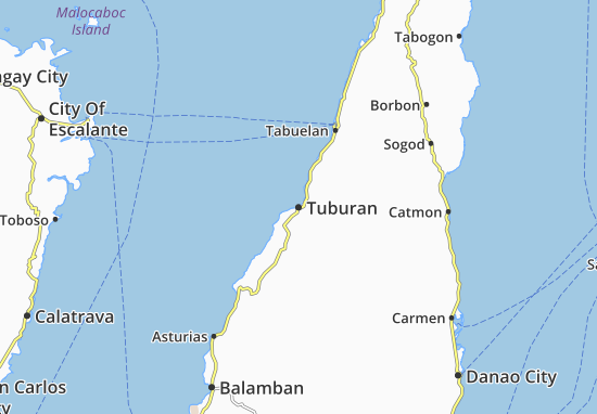 Karte Stadtplan Tuburan