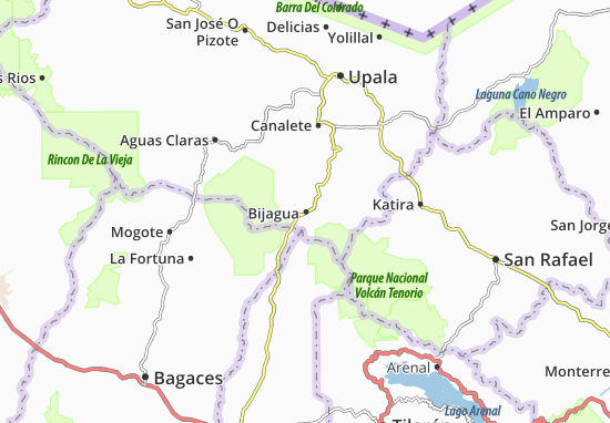 Karte Stadtplan Bijagua