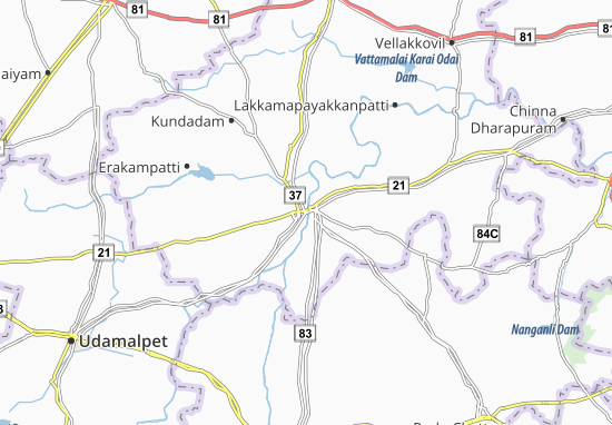 Karte Stadtplan Dharapuram