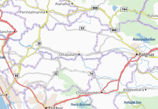 Karte Stadtplan Ottapalam