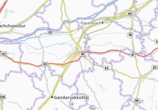 Mapa Thanjavur