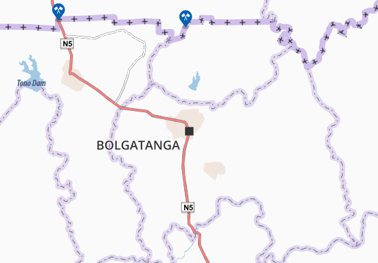Karte Stadtplan Bolgatanga
