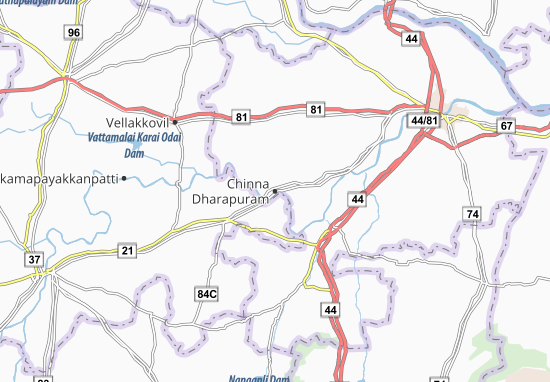 Karte Stadtplan Chinna Dharapuram