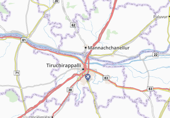 Karte Stadtplan Srirangam