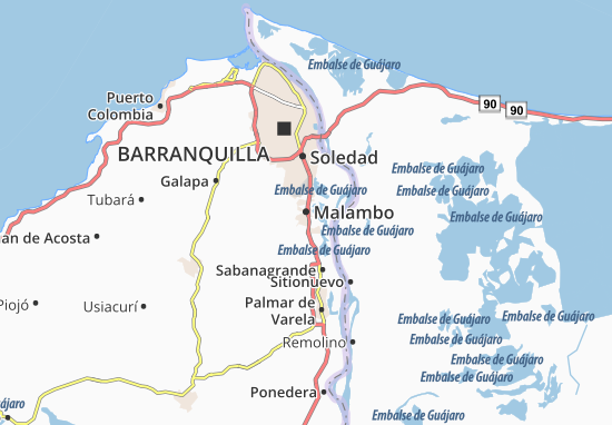 Karte Stadtplan Malambo