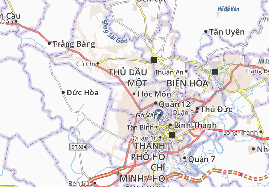 Kaart Plattegrond Hóc Môn