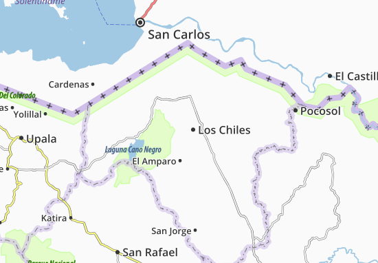 Los Chiles Map