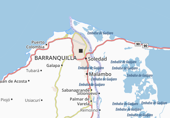 Karte Stadtplan Soledad