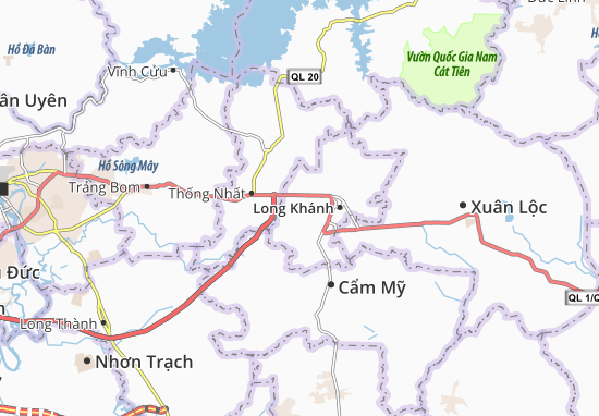 Kaart Plattegrond Bàu Sen