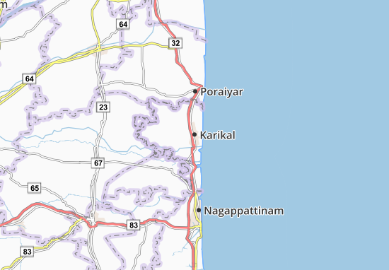 Karte Stadtplan Karikal