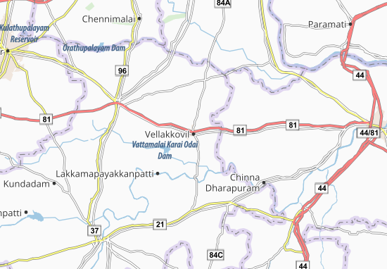 Karte Stadtplan Vellakkovil