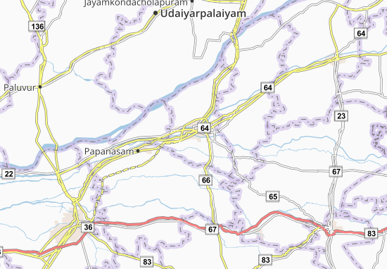 Kaart Plattegrond Kumbakonam