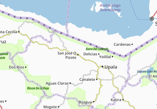 Kaart Plattegrond San José O Pizote