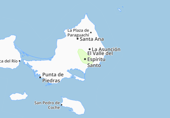 Karte Stadtplan El Valle del Espíritu Santo