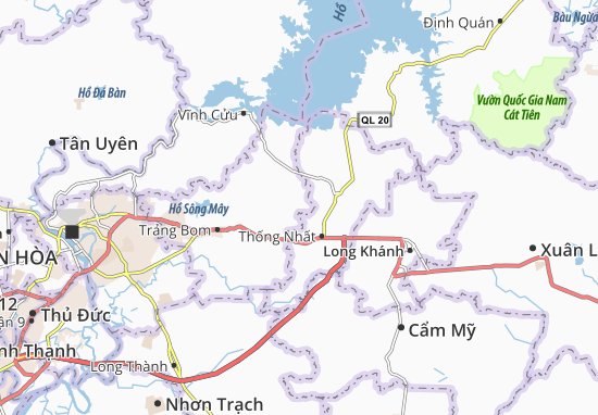 Karte Stadtplan Bàu Hàm