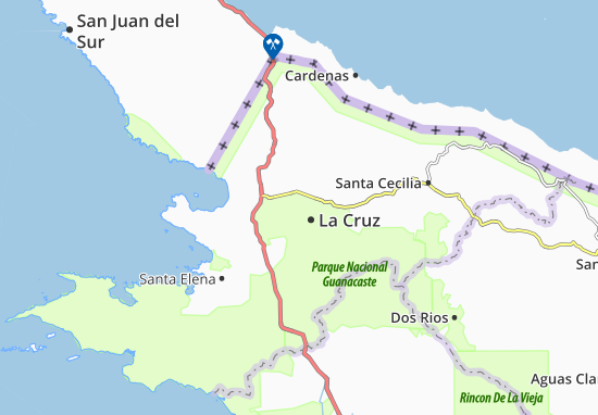 Kaart Plattegrond La Cruz