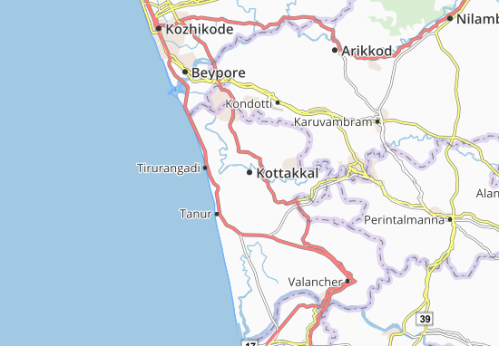 Karte Stadtplan Kottakkal