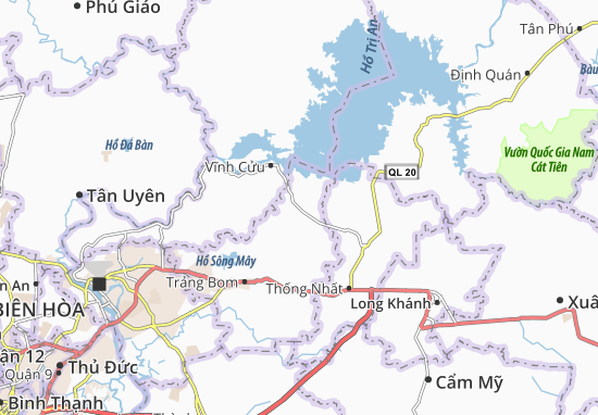 Karte Stadtplan Cây Gáo