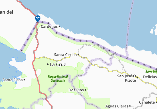 Karte Stadtplan Santa Cecilia