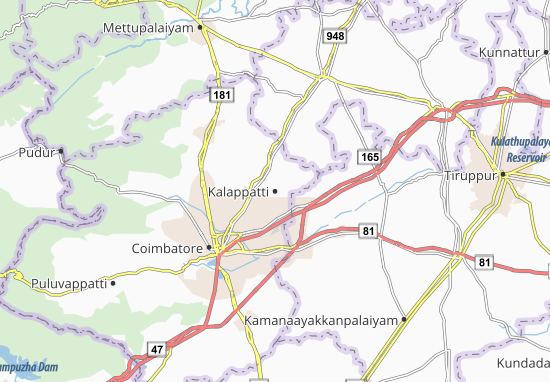 Kaart Plattegrond Kalappatti
