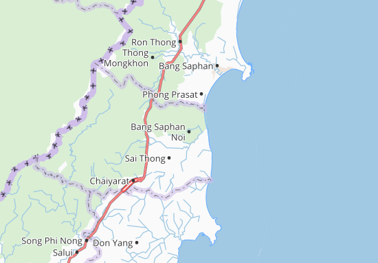 Karte Stadtplan Bang Saphan Noi