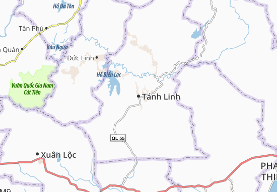 Kaart Plattegrond Tánh Linh