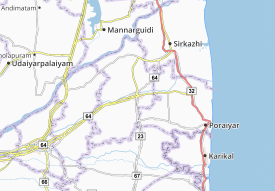 Karte Stadtplan Mayuram