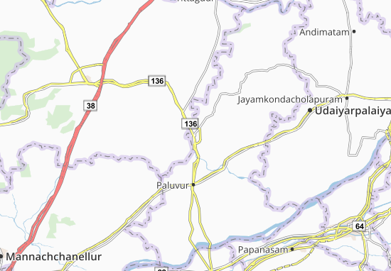 Karte Stadtplan Ariyalur