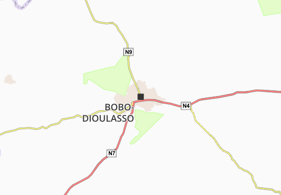 Kaart Plattegrond Bobo-Dioulasso