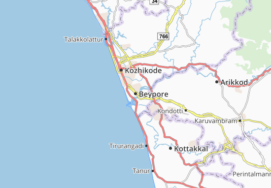 Beypore Map