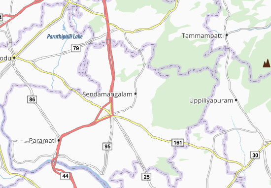 Kaart Plattegrond Sendamangalam