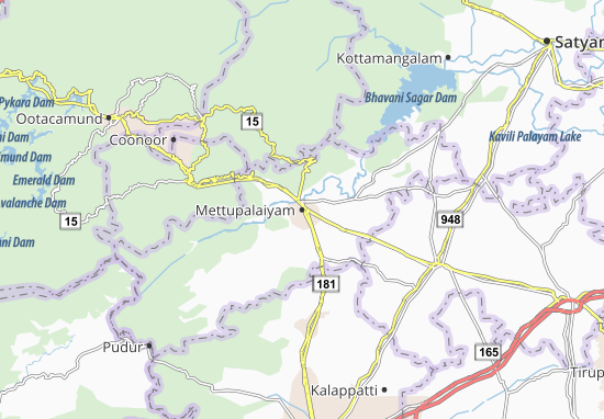 Karte Stadtplan Mettupalaiyam