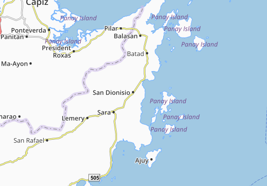 Kaart Plattegrond San Dionisio