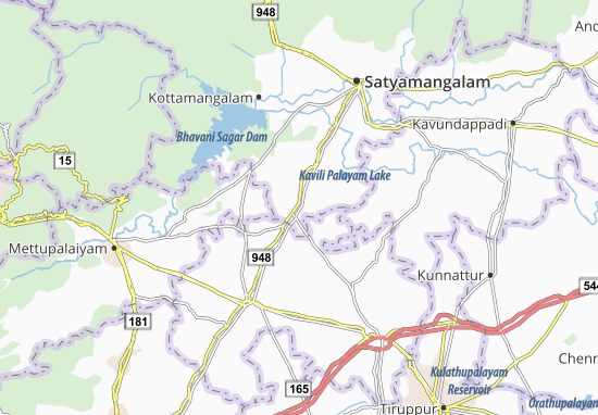 Karte Stadtplan Punjai Puliyampatti