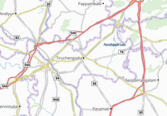 Karte Stadtplan Tiruchengodu