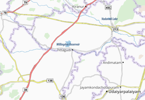 Karte Stadtplan Tittagudi