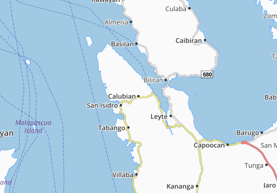 Karte Stadtplan Calubian