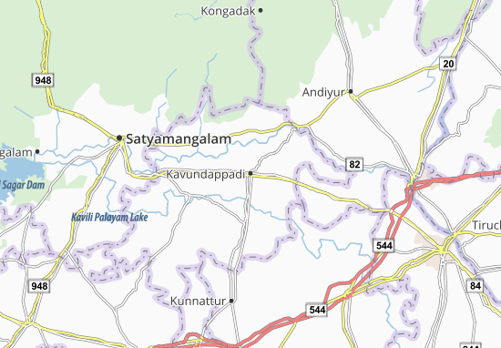 Kavundappadi Map