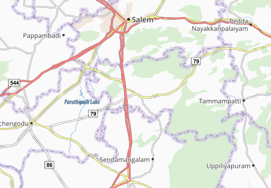 Karte Stadtplan Rasipuram